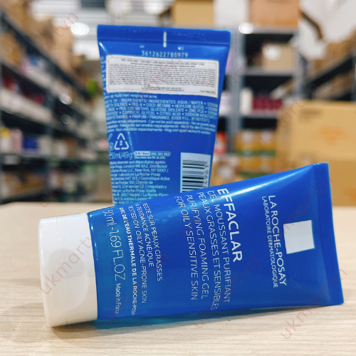 Gel Rửa Mặt La Roche-Posay Giảm Mụn Cho Mặt, Toàn Thân 50ml Effaclar Micro-Peeling Purifying Gel
