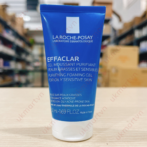 Gel Rửa Mặt La Roche-Posay Giảm Mụn Cho Mặt, Toàn Thân 50ml Effaclar Micro-Peeling Purifying Gel