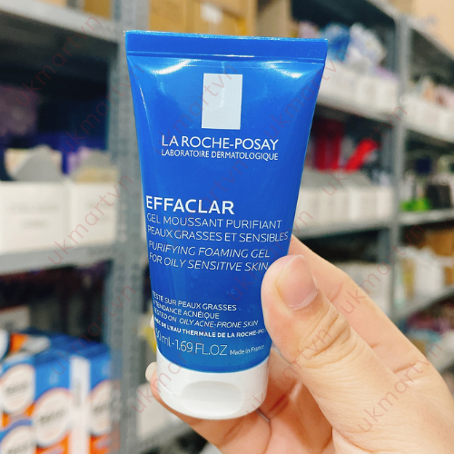 Gel Rửa Mặt La Roche-Posay Giảm Mụn Cho Mặt, Toàn Thân 50ml Effaclar Micro-Peeling Purifying Gel