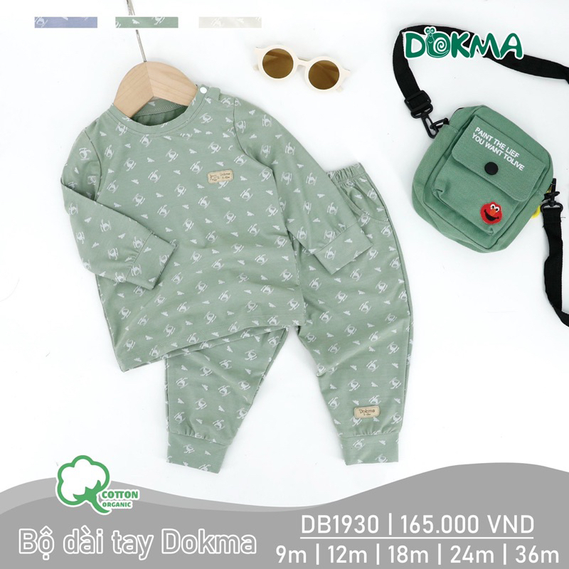 Bộ Dokma cài vai dài tay cho bé trai