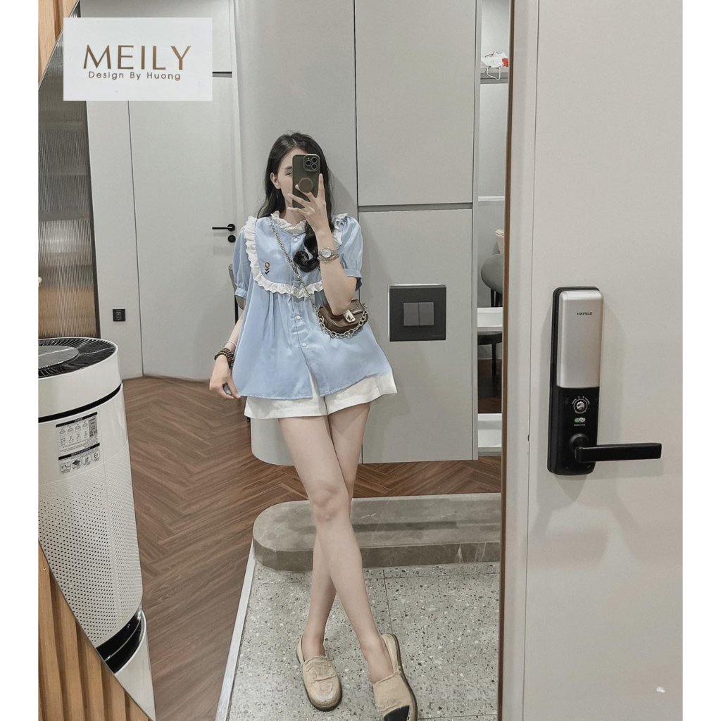Set áo sơ mi kiểu kết hợp quần tafta