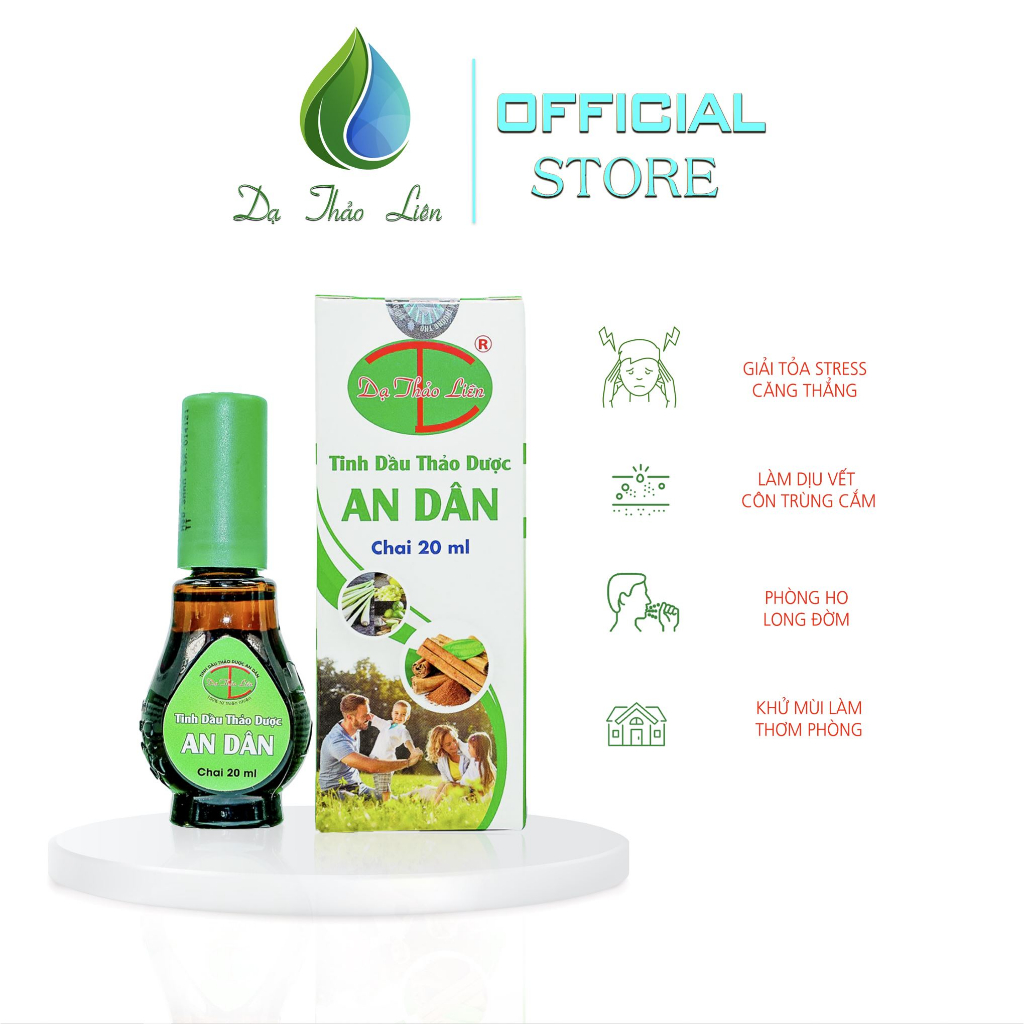 Tinh Dầu An Dân Dạ Thảo Liên 100% Thảo Dược Thiên Nhiên 20ml | An Dan Da Thao Lien Essence 100% Natural Herbs 20ml