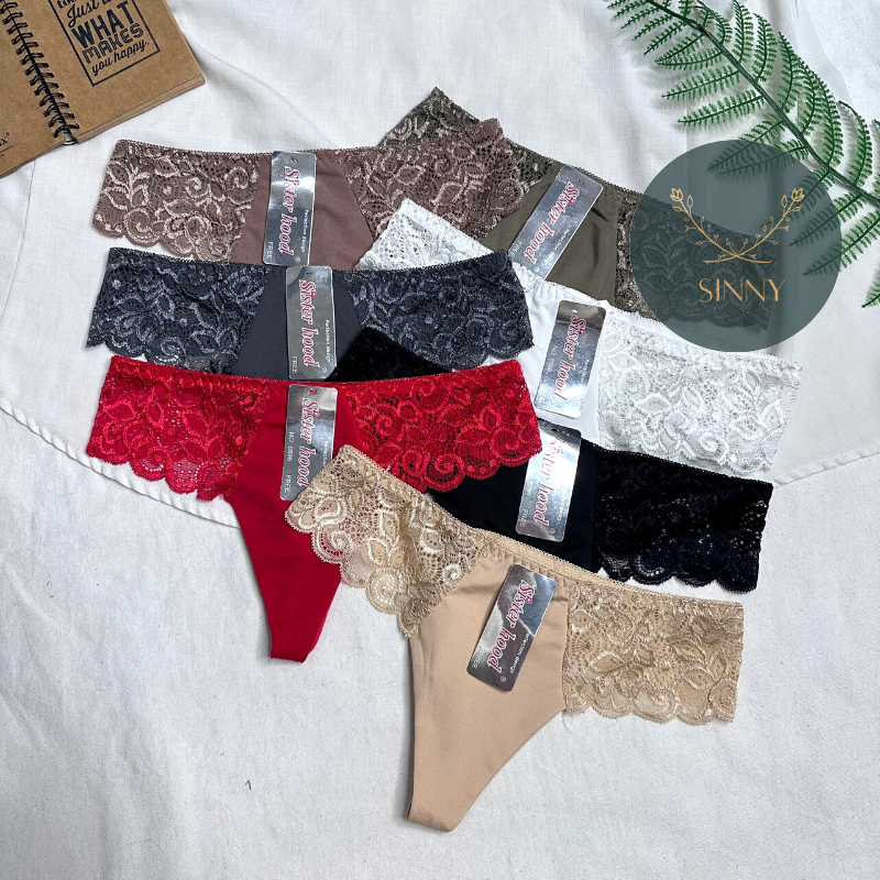 Quần lót lọt khe, quần chip sexy cao cấp Thái Lan, quần ren cotton Sisterhood 6896, Sinny