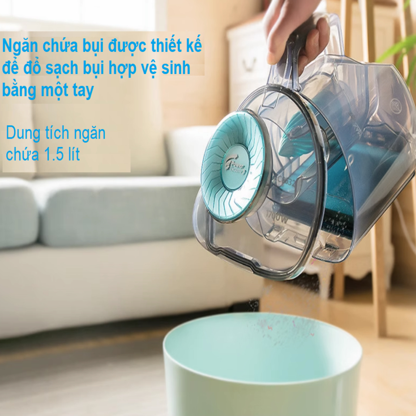 Máy hút bụi không túi Philips PowerPro Active FC8632 Serial 5000, công suất 1700W - HÀNG CHÍNH HÃNG