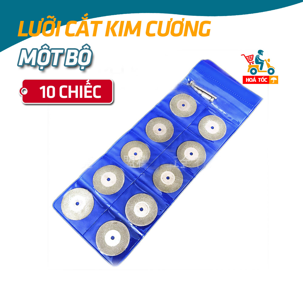 10 Đĩa Cắt lưỡi cắt lưỡi cưa Phủ Kim Cương Mini 40mm 25mm