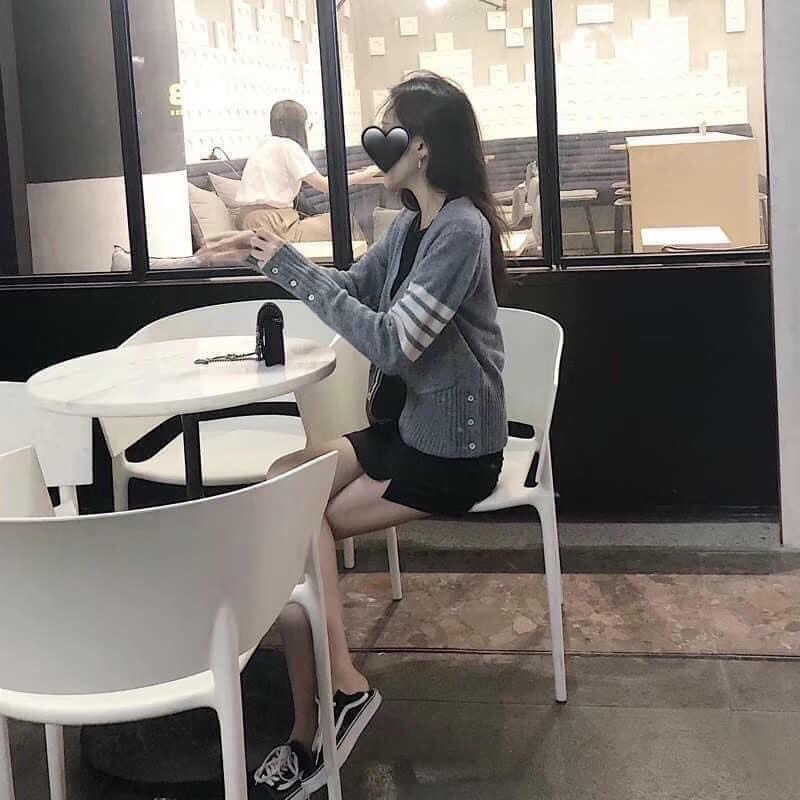 Áo Cardigan Thom Len Mỏng Hoạ Tiết Bốn Sọc  -Tinahouse.2021
