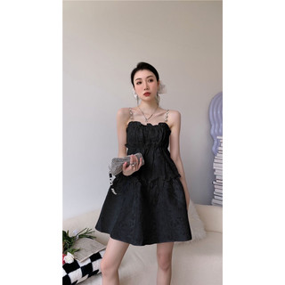 [Hàng sẵn]Đầm hai dây đính đa