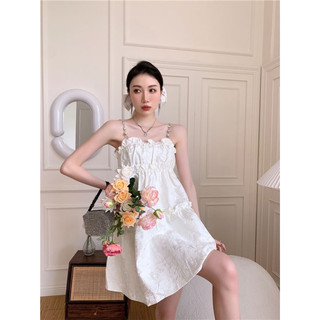 [Hàng sẵn]Đầm hai dây đính đa