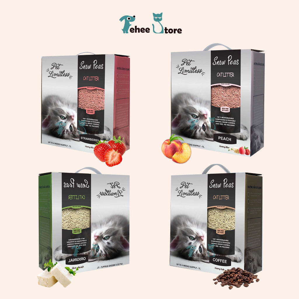 Cát vệ sinh Cát Tofu, Cát đậu nành xả bồn cầu, Cát đậu tuyết cho mèo 7L