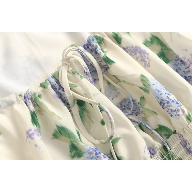 X123 Áo croptop hoa xuất dư của PEACEBIRD