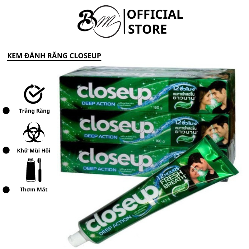 Kem Đánh Răng Closeup Thái Lan 160g Ngừa Sâu Răng Làm Chắc Men Răng Loại Bỏ Mảng Bám Và Vết Ố Trắng Tự Nhiên mia21356