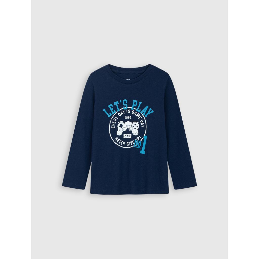 Bộ mặc nhà bé trai CANIFA chất liệu cotton pha áo dài tay quần dài 2LS22W002