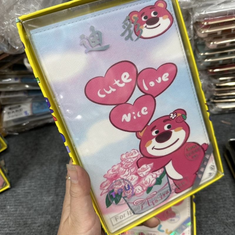 Bao da iPad mini 1 2 3 4 5 dẻo gấu dâu lotso siêu dễ thương chất đẹp