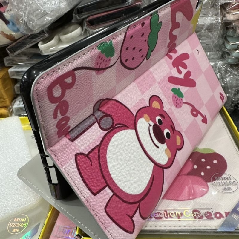 Bao da iPad mini 1 2 3 4 5 dẻo gấu dâu lotso siêu dễ thương chất đẹp