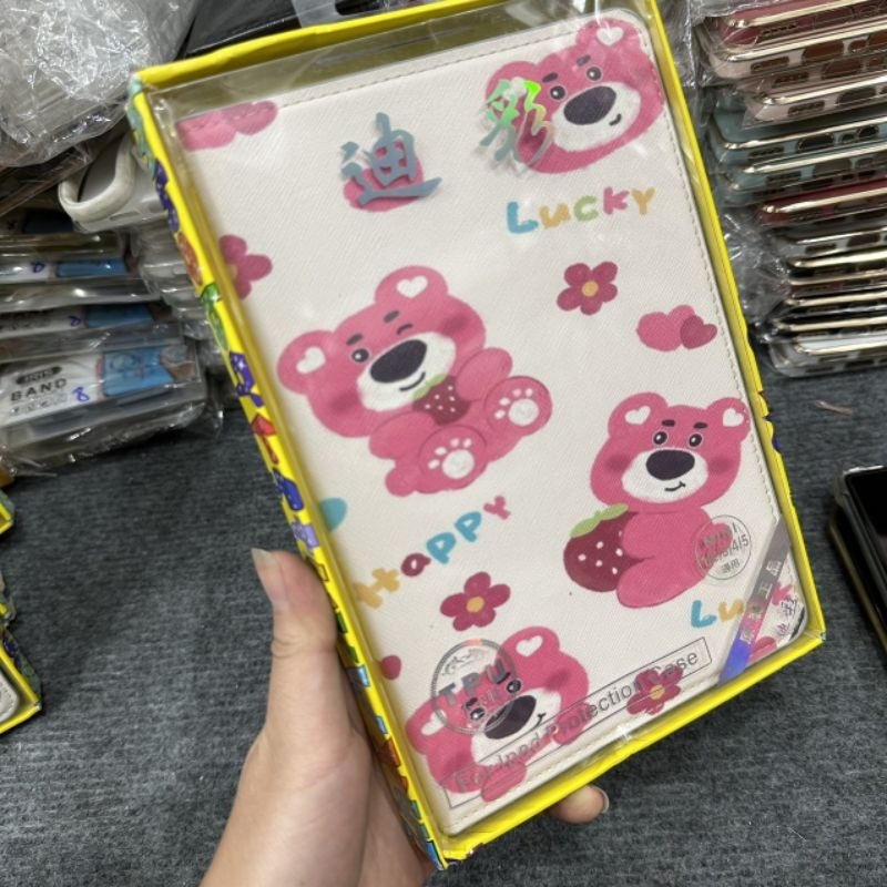 Bao da iPad mini 1 2 3 4 5 dẻo gấu dâu lotso siêu dễ thương chất đẹp