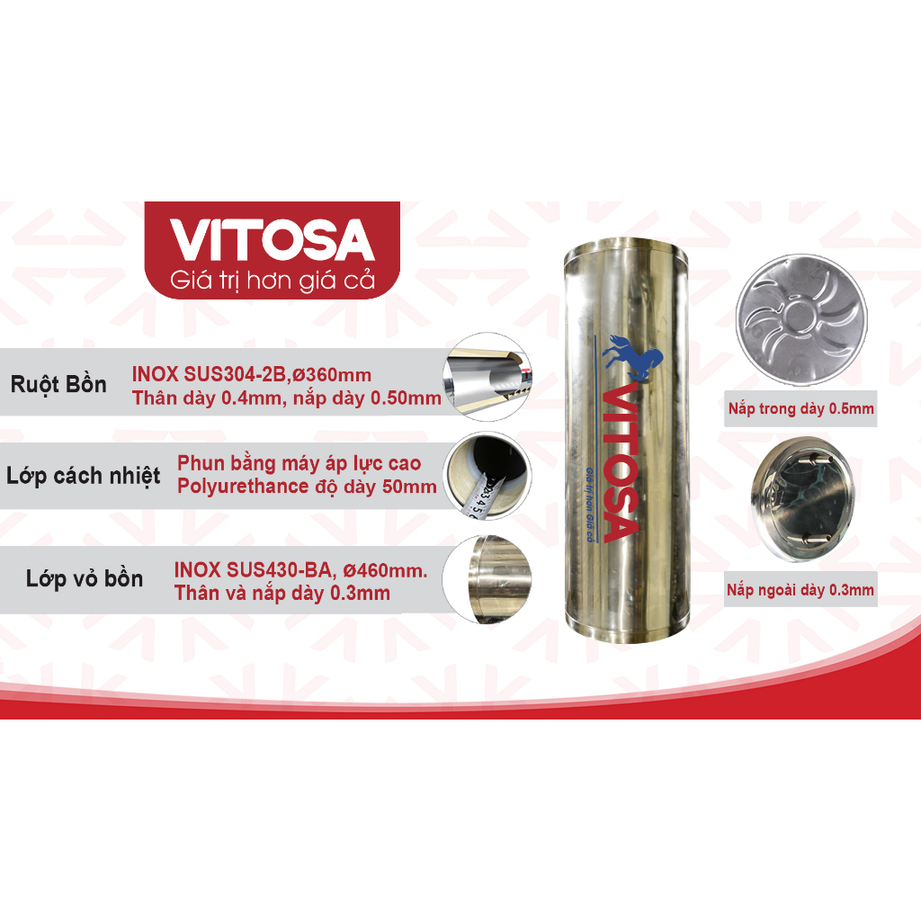 Bình bảo ôn máy nước nóng năng lượng mặt trời