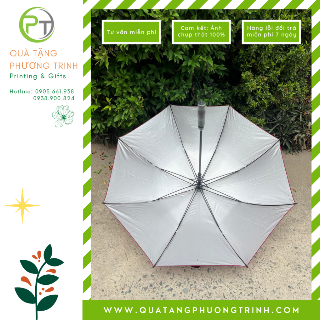 Ô Dù cầm tay cán thẳng in logo Agribank