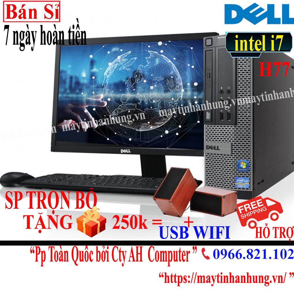 Bộ máy tính để bàn đồng bộ DELL intel Core i7 kết nối Wifi ( Sản phẩm trọn bộ đầy đủ) | BigBuy360 - bigbuy360.vn