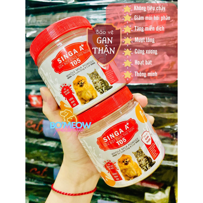 SỮA BỘT THÚ NON T5 SINGA A+ HỦ 100G - Sữa cho chó mèo con, sinh sản