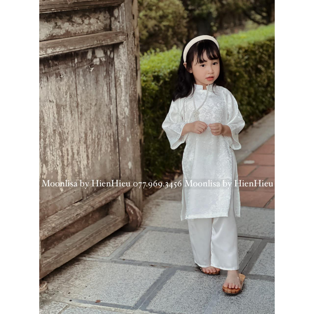 Aó Dài Gấm Cho Mẹ Và Bé   Cho Bé Sản Xuất Trực Tiếp MOONLISA