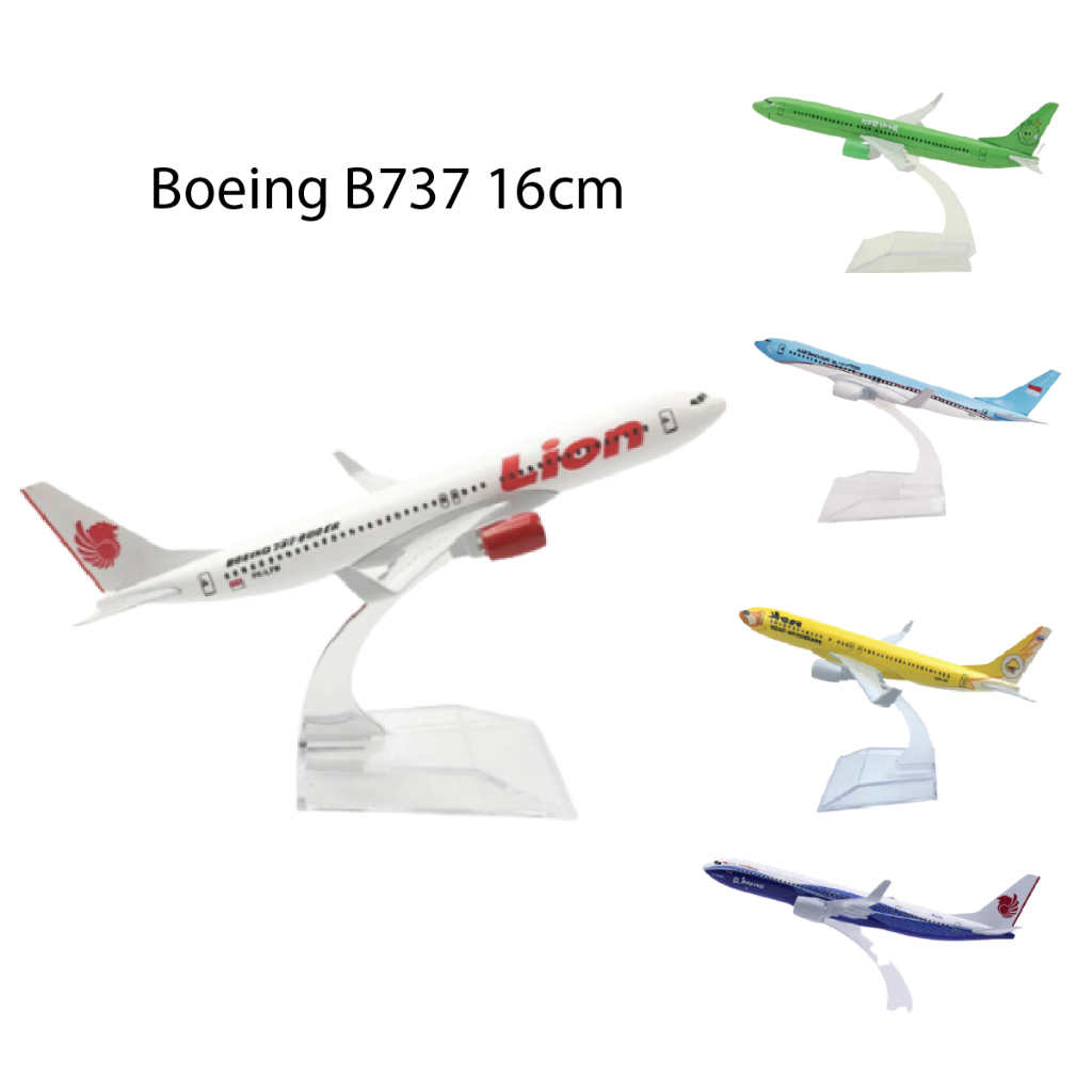 Mô hình máy bay bằng kim loại Boeing B737 16cm MB16
