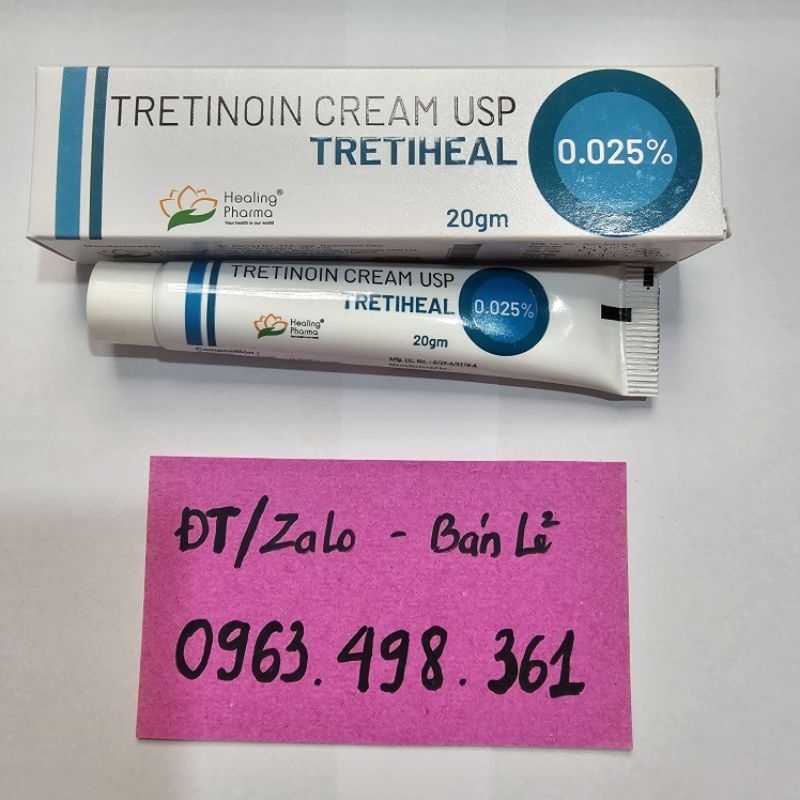 Tretinoin Tretiheal Kem bôi giảm mụn, chống lão hóa