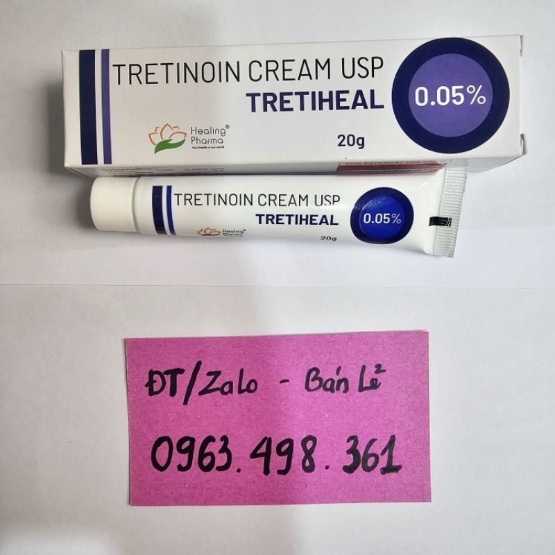 Tretinoin Tretiheal Kem bôi giảm mụn, chống lão hóa