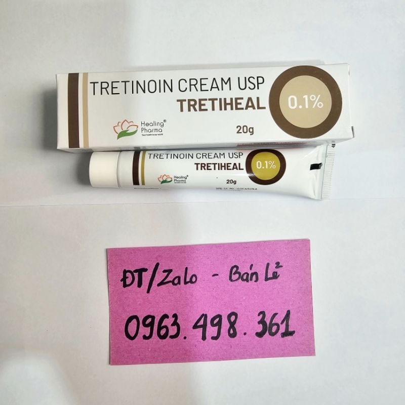 Tretinoin Tretiheal Kem bôi giảm mụn, chống lão hóa