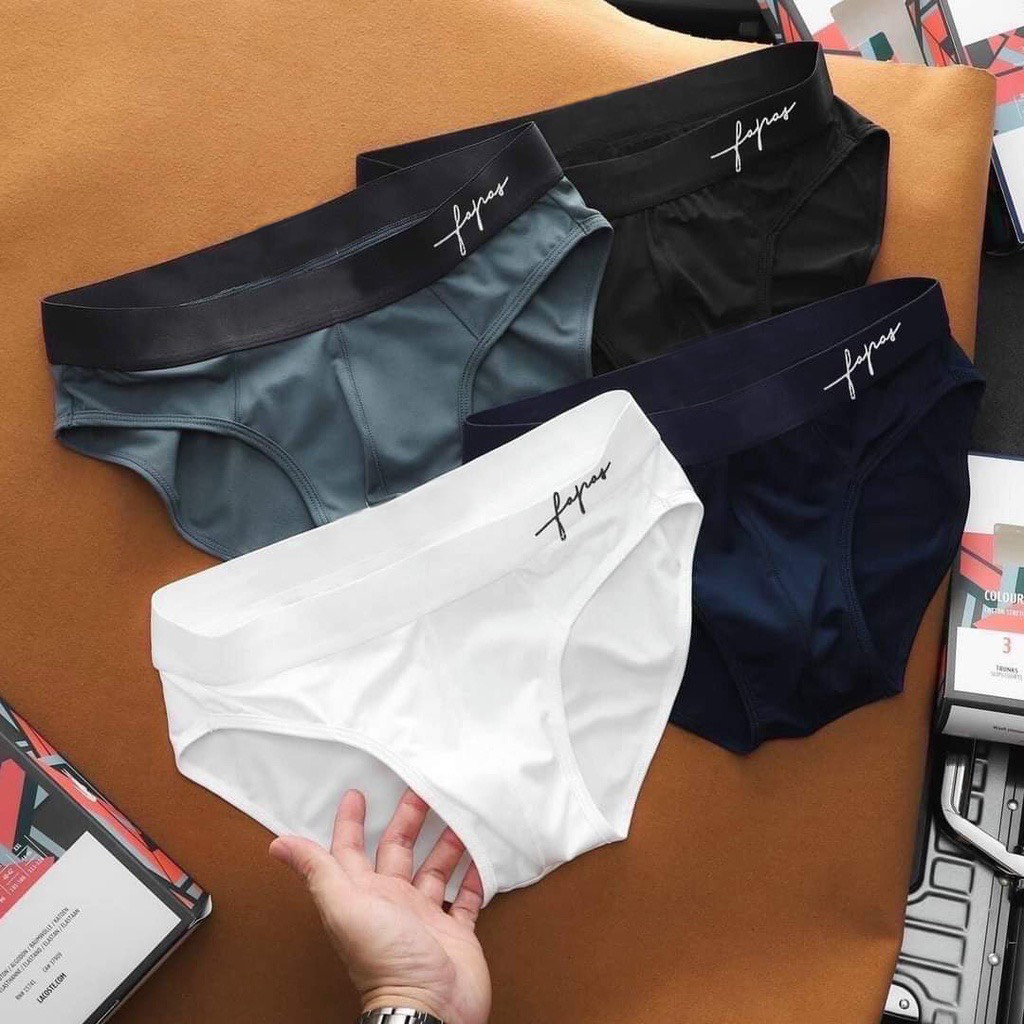 Combo 4 quần lót nam, quần sịp nam chất thun lạnh kháng khuẩn co giãn 4 chiều phong cách nam tính