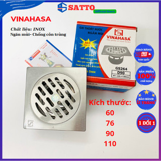 Ga thoát sàn ngăn mùi chống hôi đủ size 60, 76, 90, 110- phễu thoát sàn inox chống mùi