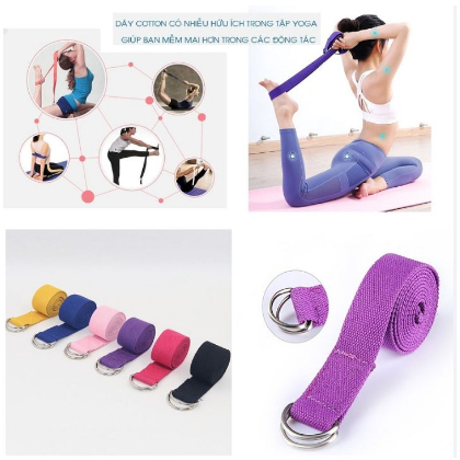 Dây Tập Yoga Chất Liệu Cotton Bền Đẹp dài 2.5m