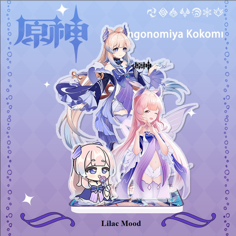 (sẵn) Mô hình standee kokomi Genshin Impact 3 mảnh siêu cưng