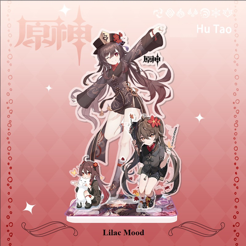 Mô hình standee Hutao Genshin Impact 3 mảnh siêu cưng
