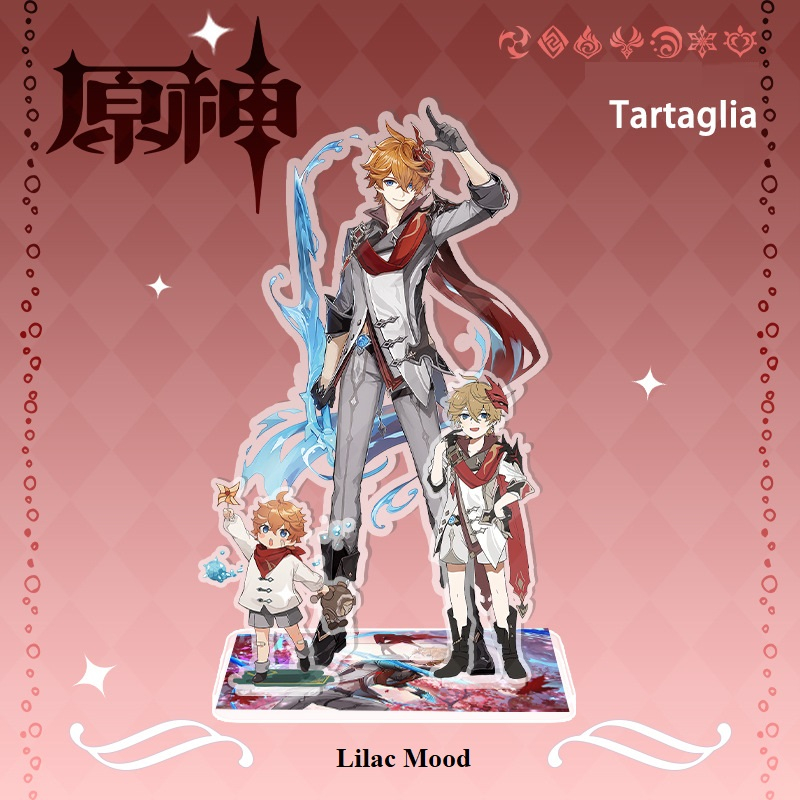 Mô hình standee Childe Tartaglia Genshin Impact 3 mảnh siêu cưng