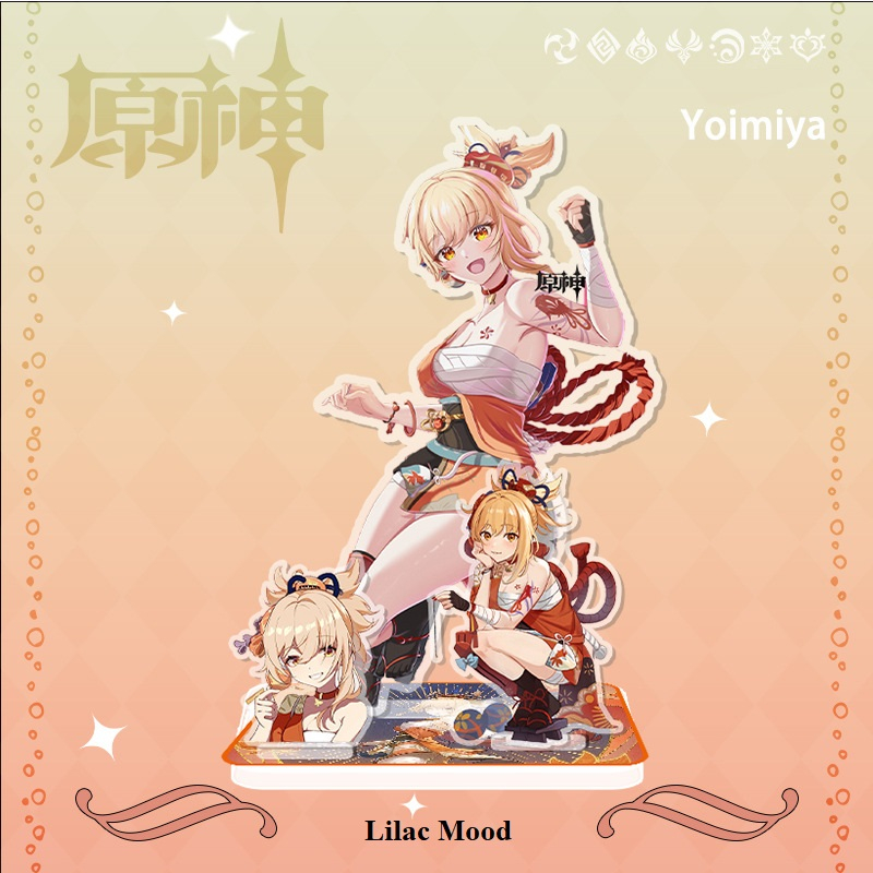 (sẵn) Mô hình standee Yoimiya Genshin Impact 3 mảnh siêu cưng