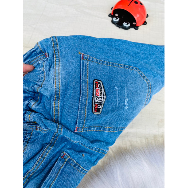🚗 Quần Jean cotton mềm bé trai từ 50-75kg