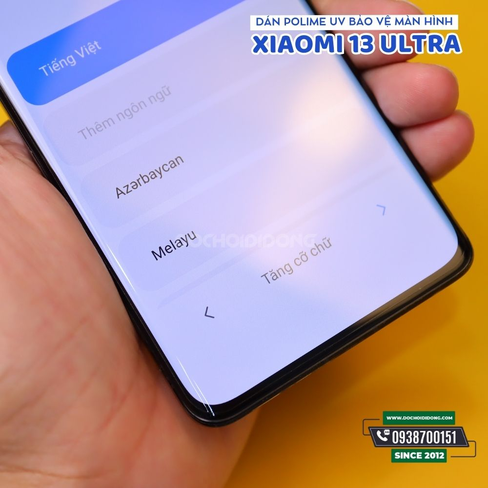 Miếng dán màn hình polime UV  Zacase kháng khuẩn cao cấp dành cho Xiaomi 13 Lite / 13 / 13 pro / 13 Ultra