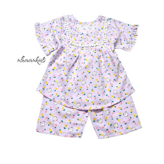 [ Bé Gái Size 10: 18-19kg] ĐỒ BỘ TOLE LANH/ TÔN CAO CẤP LỬNG TAY NGẮN BÈO CHO BÉ GÁI - NHÀ AN KIDS KIDS