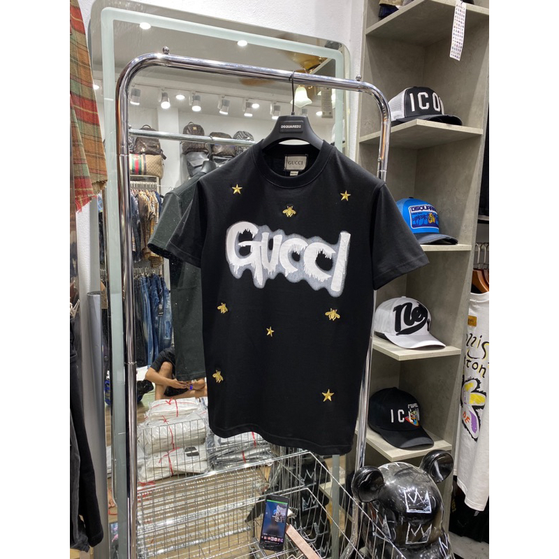 Áo phông G.c hoạ tiết logo và thêu ong sao cực chất .New