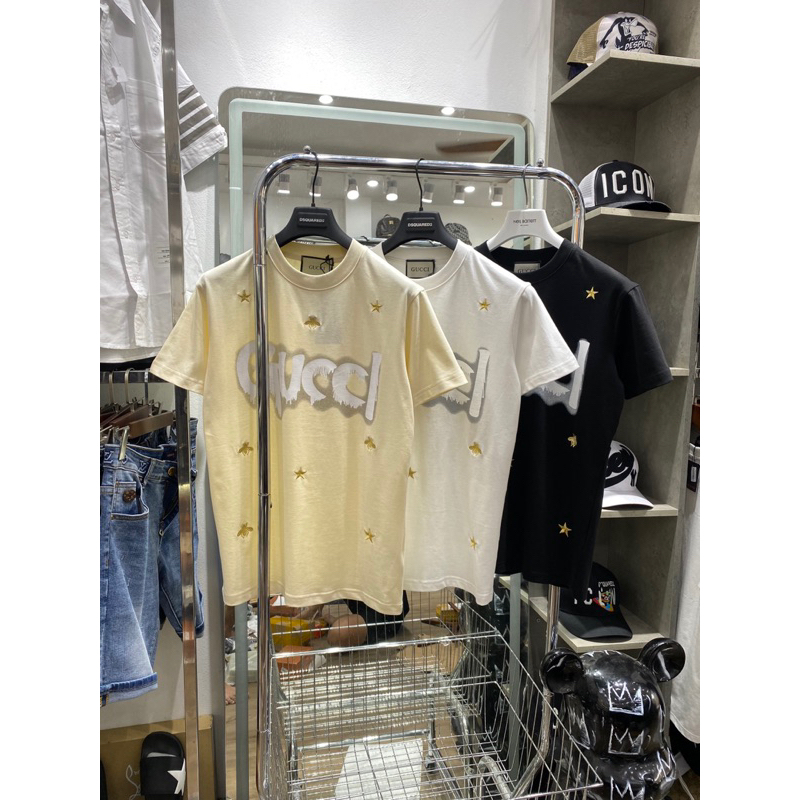 Áo phông G.c hoạ tiết logo và thêu ong sao cực chất .New