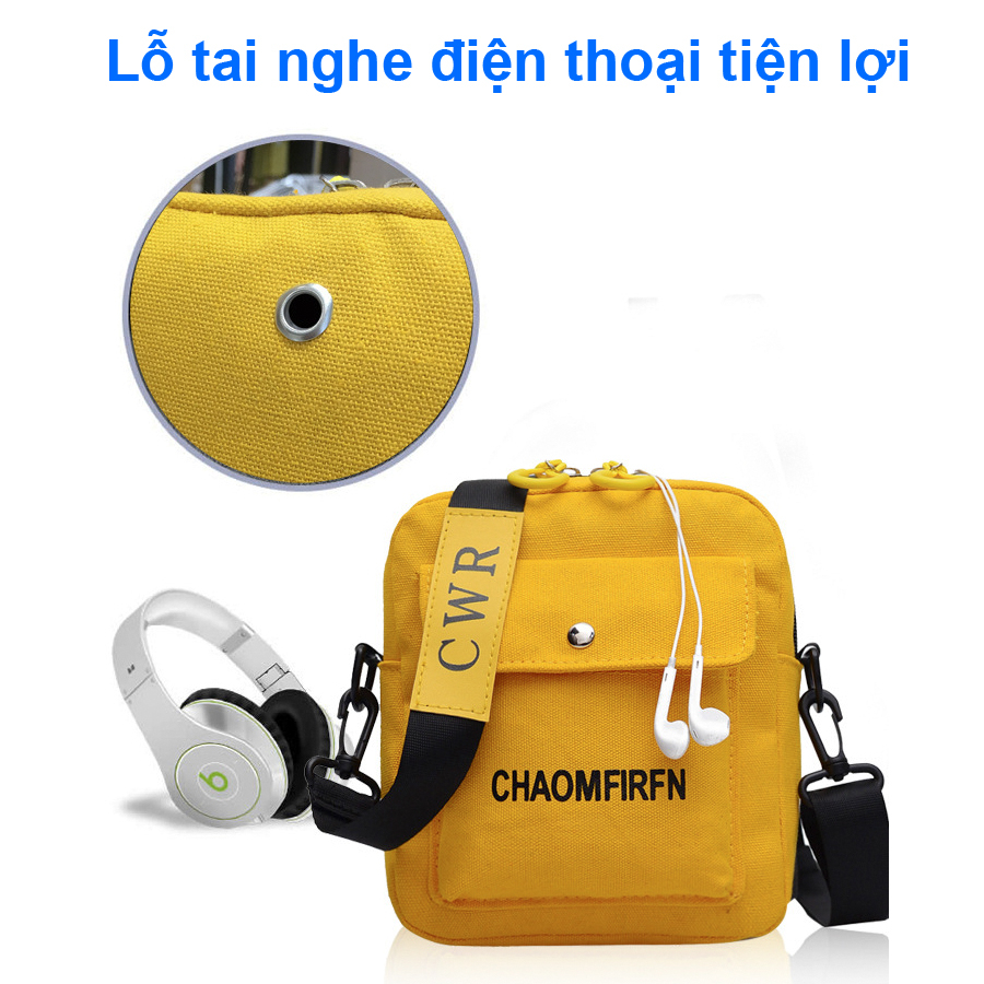 Túi Vuông nam/nữ Có lỗ tai nghe điện thoại (CHAO)