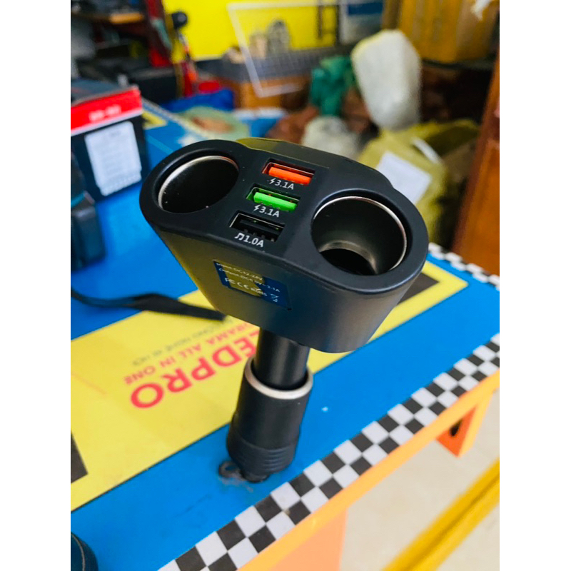 Bộ Chia 2 Tẩu và 3 USB sạc nhanh cho ô tô