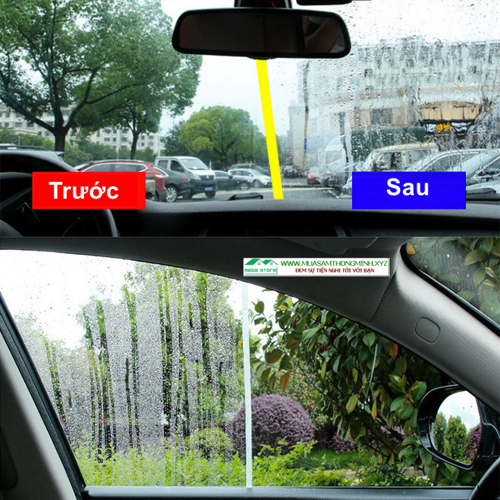 Bình Nano Xịt Kính Chống Đọng Nước Ceramic Wax - Phủ Nano Kính Ô tô - Phủ Bóng Sơn Xe  azozo