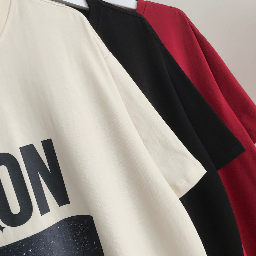 Áo phông form rộng nữ chất vải cotton thô COLD 10538 - Jemcloset