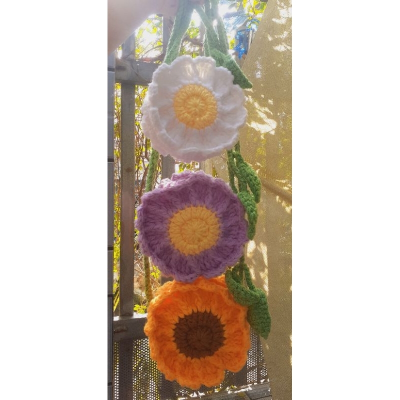 Túi đeo chéo HOA CÚC, HƯỚNG DƯƠNG bằng len, quà tặng xinh xắn