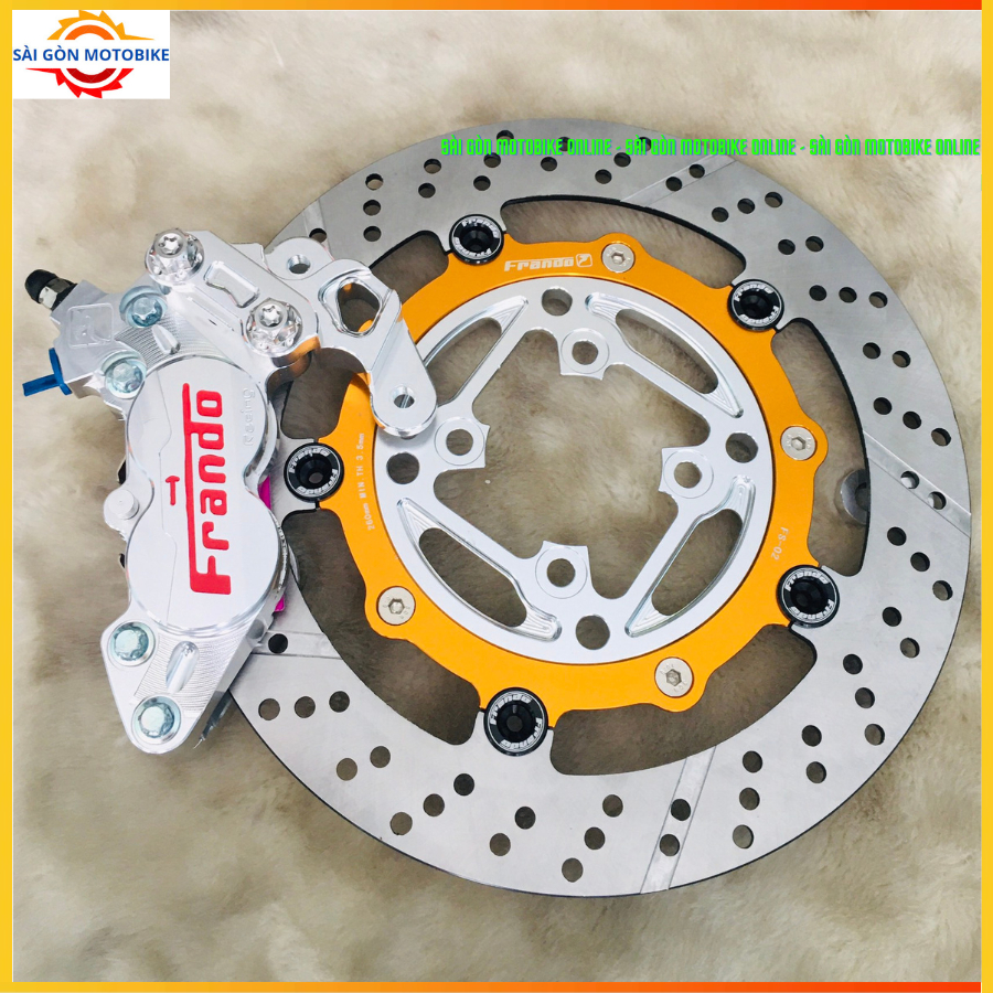 [ Combo Raider/Satria ] Heo 4Pis Frando + Đĩa Frando + Pát 4Pis CNC size đĩa 290/295mm // Tặng 2 ốc 