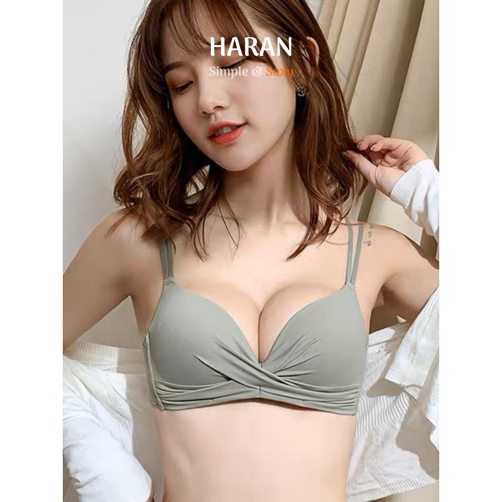 Áo Ngực Nữ Cotton Không Gọng Đệm Mỏng 0.7cm Nâng Ngực Tự Nhiên Tạo Khe HARAN STORE AM04