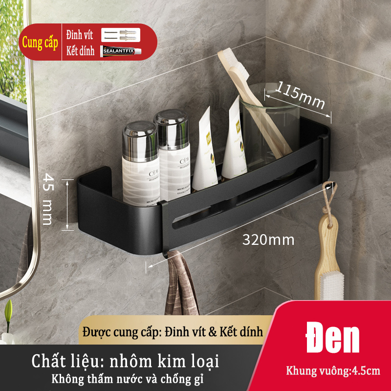 Kệ góc nhà tắm dán tường inox 304 cao cấp chống gỉ, chịu lực tốt - kệ phòng tắm đa năng tam giác
