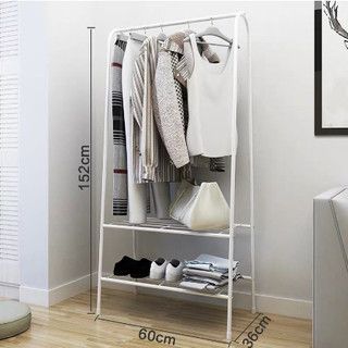 Kệ treo quần áo chữ A 2 tầng giá treo quần áo khung kim loại chắc chắn dễ dàng di chuyển tháo lắp