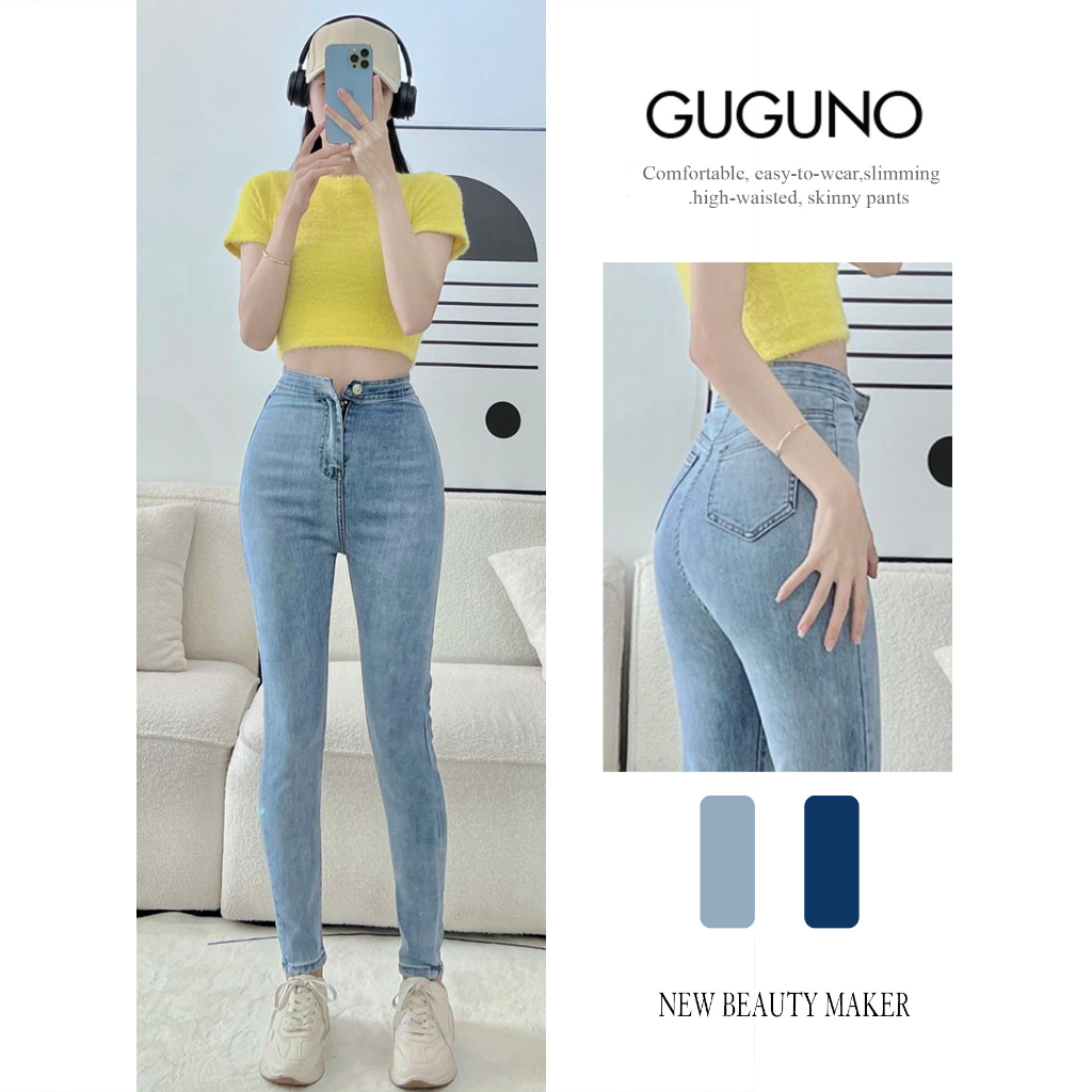 Quần jeans nữ ôm GUGUNO (quần jeans nữ, quần jean nữ, quần rin nữ, quần bò nữ)